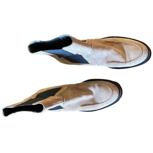 Tods Tronchetto Chelsea Ankle Boot Leather Suede Tan - Picture 4 of 11